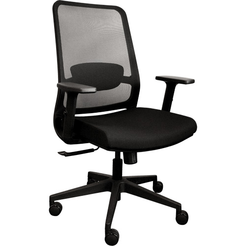 Chaise de bureau ajustable &agrave; basculement synchronis&eacute; s&eacute;rie Activ, Tissu/Mailles, Noir, Capacit&eacute; 275 lb Les Distributions ICE