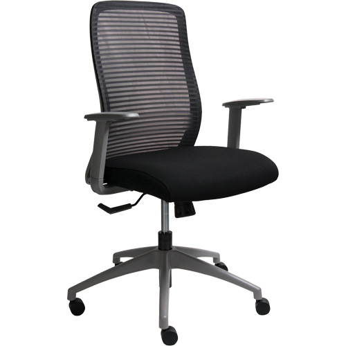 Chaise de bureau ajustable s&eacute;rie Era, Tissu/Mailles, Noir, Capacit&eacute; 275 lb Les Distributions ICE