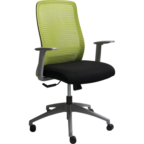 Chaise de bureau ajustable s&eacute;rie Era, Tissu/Mailles, Vert, Capacit&eacute; 275 lb Les Distributions ICE