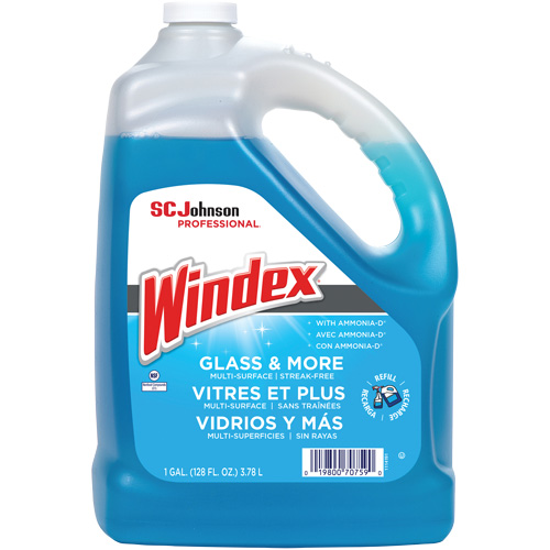 Windex&reg; Glass Cleaner with Ammonia-D&reg;, 3.8 L, Jug Les Distributions ICE