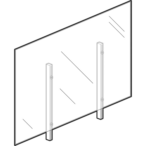 Vitre hygi&eacute;nique, 36" la x 36" h Les Distributions ICE
