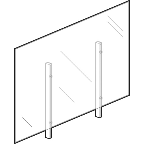 Vitre hygi&eacute;nique, 48" la x 36" h Les Distributions ICE