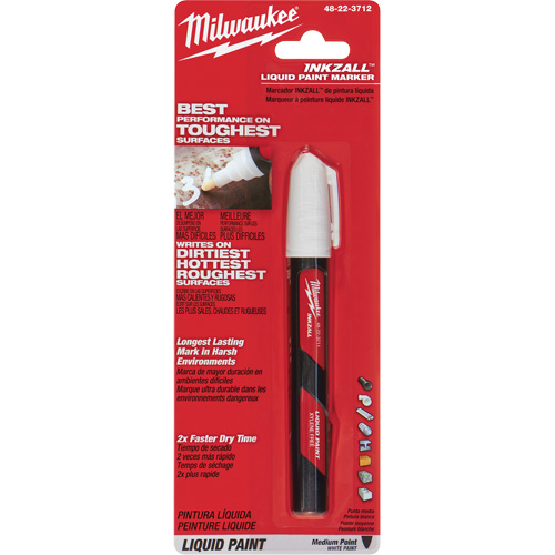 Inkzall Paint Marker, Liquid, White Les Distributions ICE