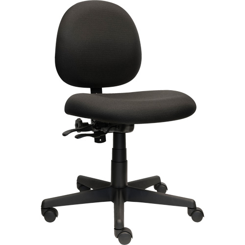 Chaise de travail &agrave; dossier bas Aspen, Tissu, Noir, Capacit&eacute; 275 lb Les Distributions ICE