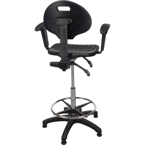 Tabouret ergonomique robuste avec accoudoirs r&eacute;glables, Stationnaire, Ajustable Hauteur, Capacit&eacute; 250 lb Les Distributions ICE