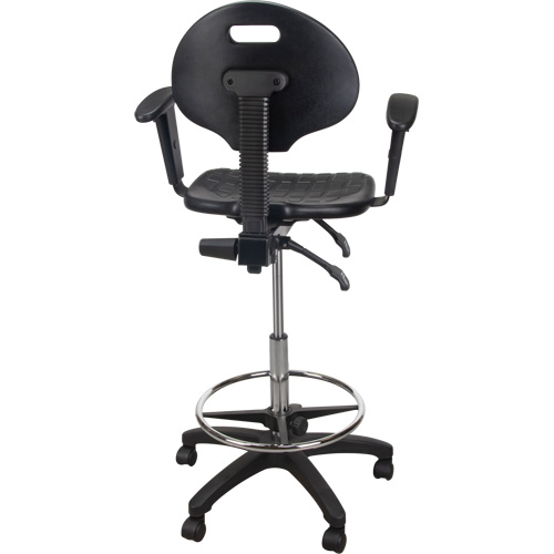 Heavy-Duty Ergonomic Stool with Adjustable Arm Rests & Nylon Stem Casters, Mobile, Adjustable Height, 250 lbs. Capacity Les Distributions ICE