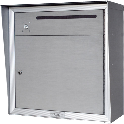 Collection Box, Wall -Mounted, 12-3/4" x 16-3/8", 2 Doors, Aluminum Les Distributions ICE
