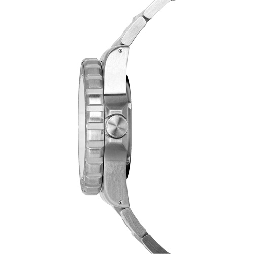 Grey Maple Large Diver's Automatic Watch with Stainless Steel Bracelet, Digital, Battery Operated, 41 mm, Silver Les Distributions ICE