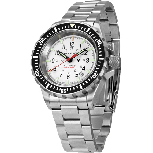 Grande montre automatique de plong&eacute;e &eacute;dition arctique GSAR avec bracelet en acier inoxydable, Num&eacute;rique, &agrave; piles, 41 mm, Argent Les Distributions ICE