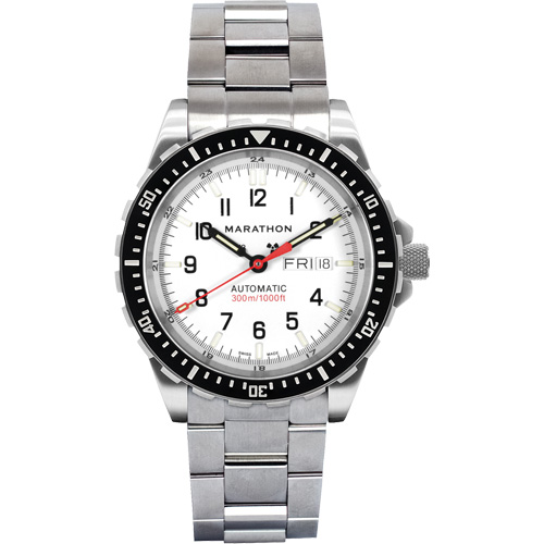 Tr&egrave;s grande montre automatique &eacute;dition arctique avec jour/date avec bracelet en acier inoxydable, Num&eacute;rique, &agrave; piles, 46 mm, Argent Les Distributions ICE
