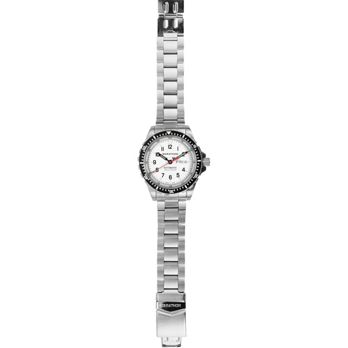 Tr&egrave;s grande montre automatique &eacute;dition arctique avec jour/date avec bracelet en acier inoxydable, Num&eacute;rique, &agrave; piles, 46 mm, Argent Les Distributions ICE