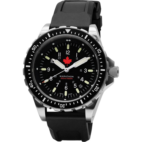 Red Maple Jumbo Diver's Quartz Watch, Digital, Battery Operated, 46 mm, Black Les Distributions ICE
