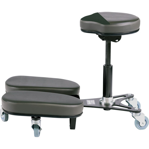 STAG4 Adjustable Kneeling Chair, Vinyl, Black/Grey Les Distributions ICE