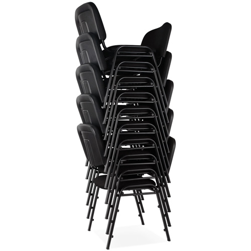 Stacking Chairs, Fabric, 32" High, 250 lbs. Capacity, Black Les Distributions ICE