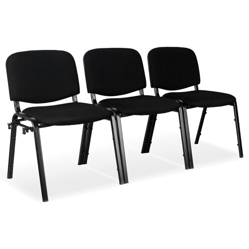 Stacking Chairs, Fabric, 32" High, 250 lbs. Capacity, Black Les Distributions ICE