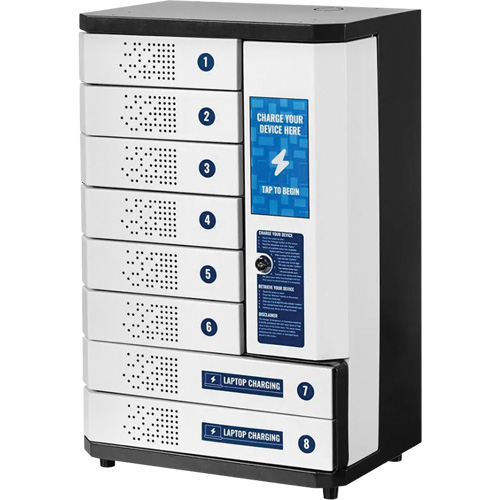 Casier de recharge libre-service &agrave; 8 baies KwikBoost Les Distributions ICE
