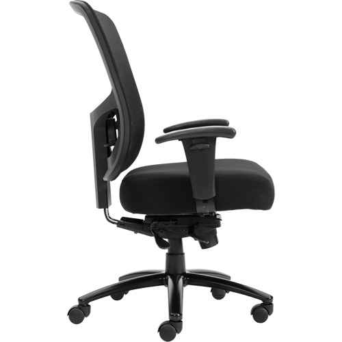 Chaise &agrave; dossier haut avec m&eacute;canisme &agrave; basculement synchronis&eacute; robuste Raven 400, Mailles, Noir, Capacit&eacute; 400 lb Les Distributions ICE