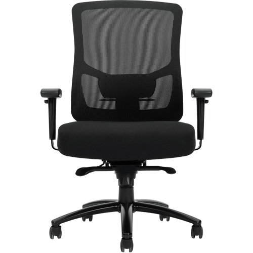 Chaise &agrave; dossier haut avec m&eacute;canisme &agrave; basculement synchronis&eacute; robuste Raven 400, Mailles, Noir, Capacit&eacute; 400 lb Les Distributions ICE
