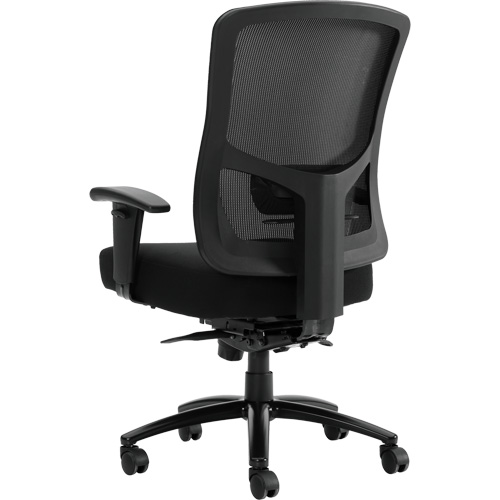 Chaise &agrave; dossier haut avec m&eacute;canisme &agrave; basculement synchronis&eacute; robuste Raven 400, Mailles, Noir, Capacit&eacute; 400 lb Les Distributions ICE