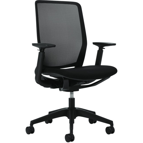 Chaise &agrave; dossier haut avec basculement synchronis&eacute; robuste Kody, Mailles, Noir, Capacit&eacute; 300 lb Les Distributions ICE