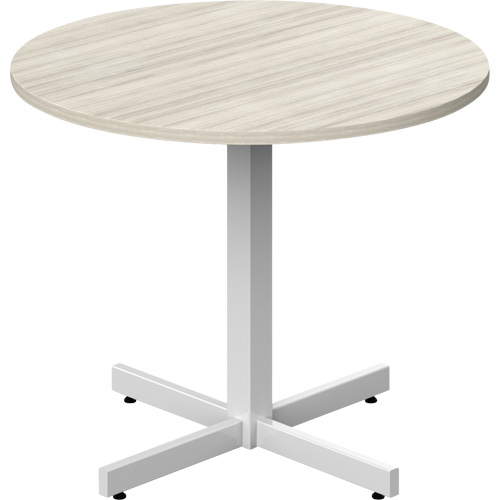 Table ronde &agrave; hauteur r&eacute;glable Newland, 36" lo x 36" la x 29" h, Dessus de 1", Stratifi&eacute;, Havane Les Distributions ICE