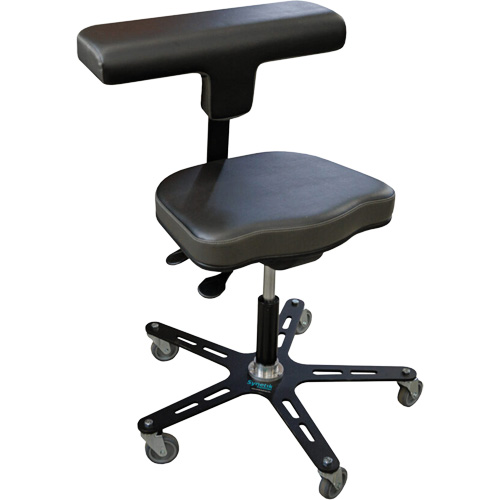 Chaise ergonomique industrielle VEGA-T, Mobile, Ajustable Hauteur, Capacit&eacute; 280 lb Les Distributions ICE