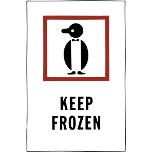 "Keep Frozen" Special Handling Labels, 6" L x 4" W, Red on White Les Distributions ICE