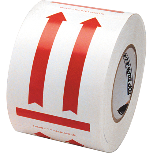 This Side Up Pictogram Special Handling Labels, 6" L x 4" W, Red on White Les Distributions ICE