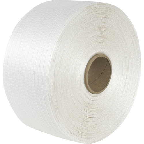 Woven Cord Strapping, Polyester Cord, 1/2" W x 3900' L, Manual Grade Les Distributions ICE