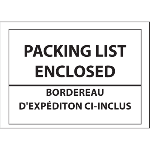 Packing List Envelopes, 4" L x 5" W, Backloading Style Les Distributions ICE