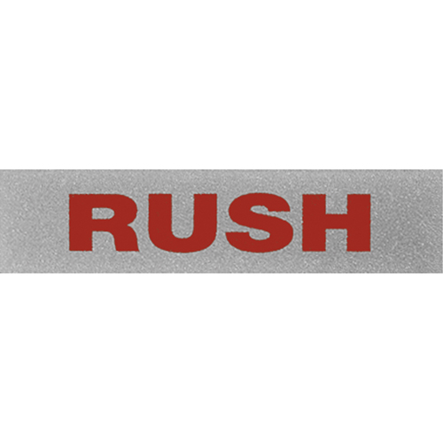 &eacute;tiquettes pour traitement sp&eacute;cial Rush, 5" lo x 2" la, Noir/rouge Les Distributions ICE