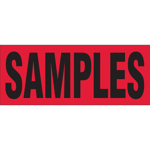 &eacute;tiquettes pour traitement sp&eacute;cial Samples, 5" lo x 2" la, Noir/rouge Les Distributions ICE