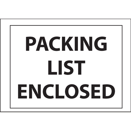 Packing List Envelopes, 4" L x 5" W, Backloading Style Les Distributions ICE