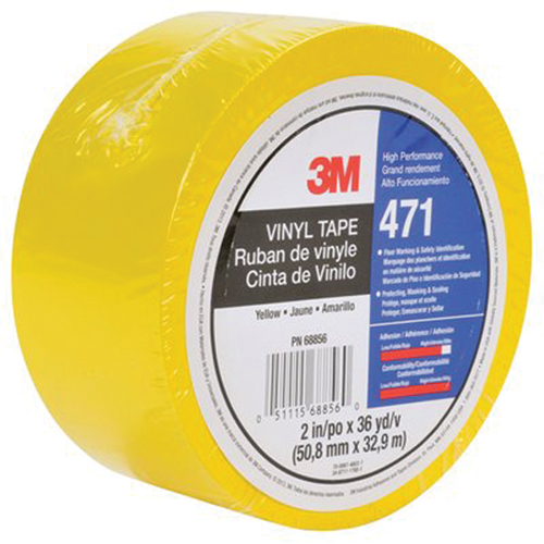 Ruban en vinyle 471, 50,8 mm (2") la x 32,9 m (108') lo, 5,3 mils, Jaune Les Distributions ICE