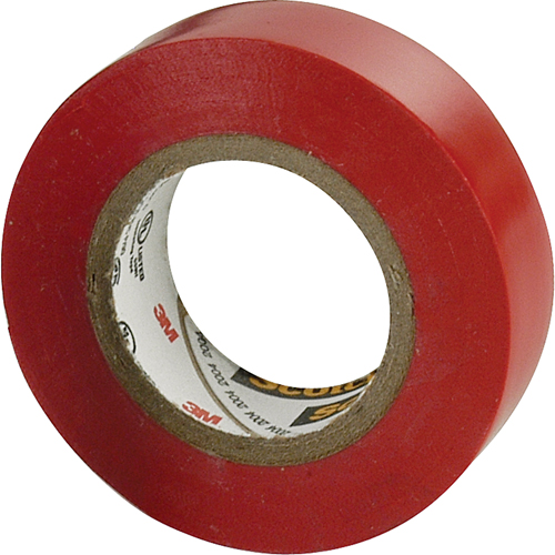 Scotch&reg; 35 Colour Coded Tape, 12.7 mm (1/2") x 6.1 m (20'), Red, 7 mils Les Distributions ICE