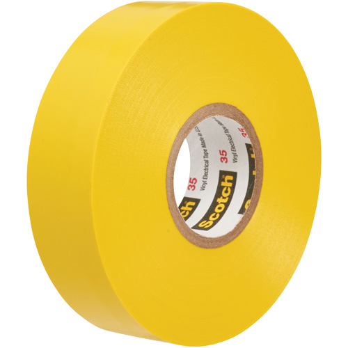Rubans en vinyle pour codage en couleurs 35 Scotch, 12,7 mm (1/2") x 6,1 m (20'), Jaune, 7 mils Les Distributions ICE