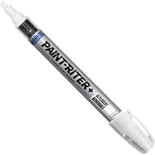 Paint-Riter&reg;+ Detergent Removable Paint Marker, Liquid, White Les Distributions ICE