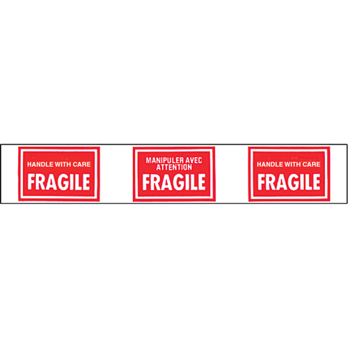 Rubans avec messages pr&eacute;-imprim&eacute;s, 1-7/8" la, Blanc/rouge Les Distributions ICE