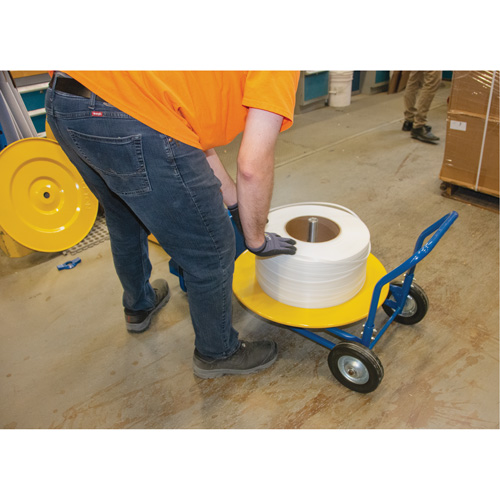 Distributeur de feuillards, Feuillard Polyester/Acier/Polypropyl&egrave;ne, Dia de noyau 16"/8", largeur de rouleau 3"/8"/6" Les Distributions ICE