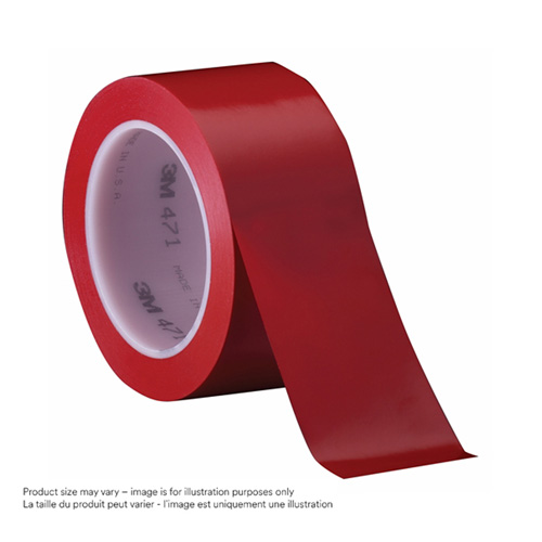 Ruban en vinyle 471, 38 mm (1-1/2") la x 32,9 m (108') lo, 5,3 mils, Rouge Les Distributions ICE