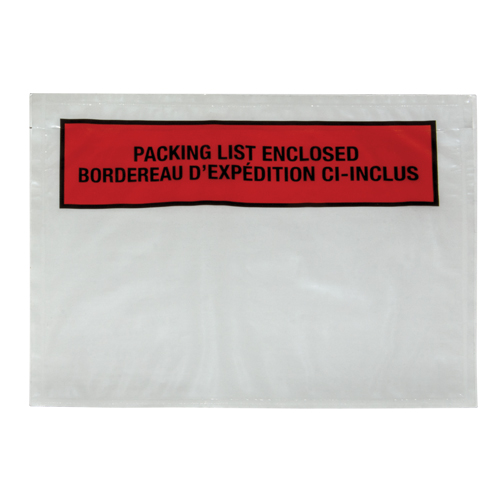 Packing List Envelope, 7" L x 5-1/2" W, Backloading Style Les Distributions ICE