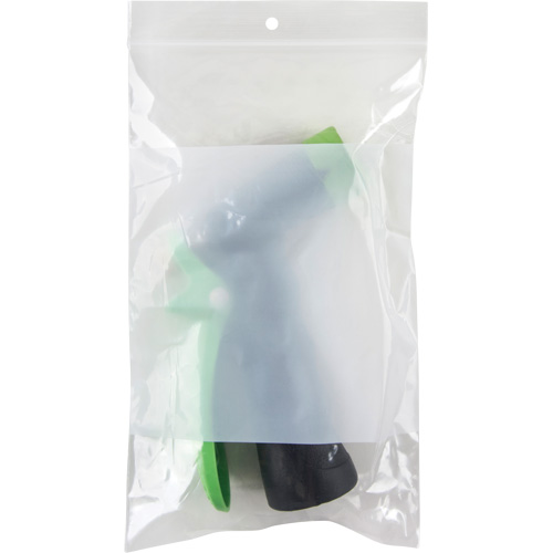 White Block Poly Bags, Reclosable, 8" x 5", 2 mils Les Distributions ICE