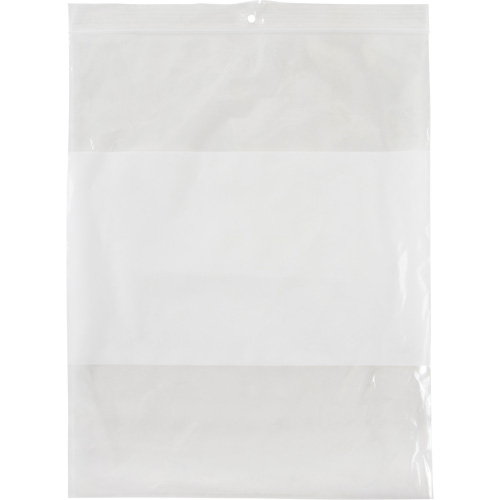White Block Poly Bags, Reclosable, 10" x 8", 2 mils Les Distributions ICE