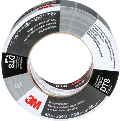 Ruban adh&eacute;sif tout usage DT8, 8 mils, Argent, 48 mm (2") x 55 m (180') Les Distributions ICE