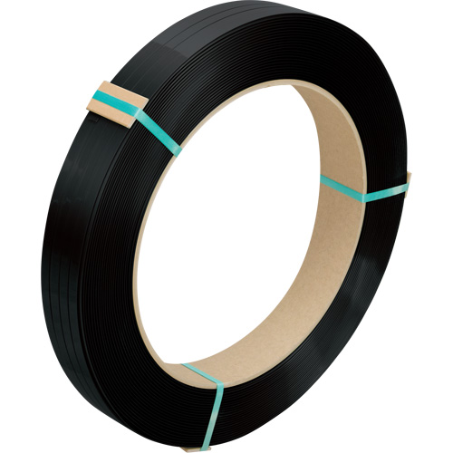 Feuillard, Polyester, 1/2" la x 3250' lo, Noir, Calibre Manuel Les Distributions ICE
