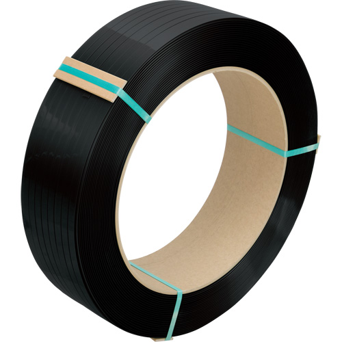 Feuillard, Polyester, 1/2" la x 5800' lo, Noir, Calibre Manuel Les Distributions ICE