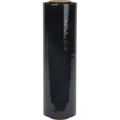 Stretch Wrap, 80 Gauge (20.3 micrometers), 15" x 1500', Opaque Black Les Distributions ICE