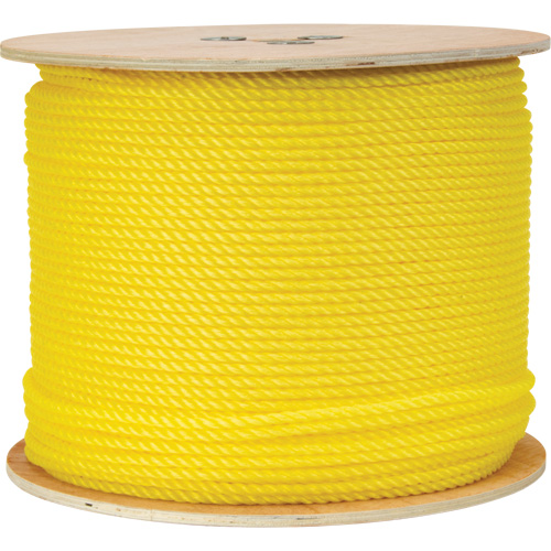 Corde jaune tress&eacute;e 1/4", Polypropyl&egrave;ne, 1300' Les Distributions ICE