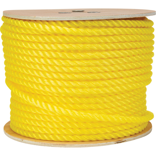 Corde jaune tress&eacute;e 1/2", Polypropyl&egrave;ne, 335' Les Distributions ICE