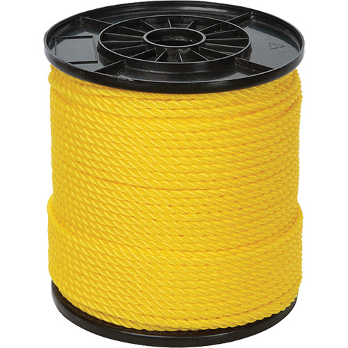 1/4" Yellow Twisted 3-Strand Rope, Polypropylene, 550' Les Distributions ICE